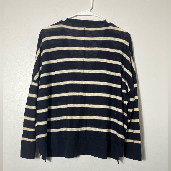 VINCE Cardigan XS Striped Cotton Lightweight Oversized Preppy Office - Picture 4 of 6